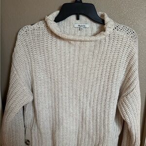 Madewell Women's Knit Cowl Neck Sweater - Cream